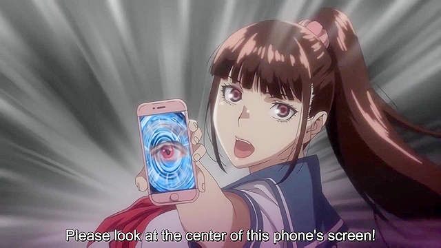 Class Rep Believes in the Hypnosis App 1 - Busty hentai schoolgirl uses app to fuck student