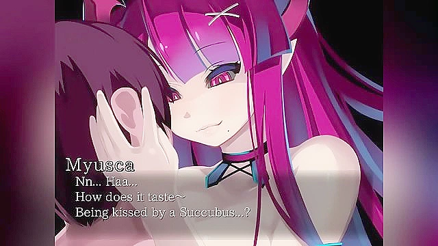 Demon succubus babe kissing and draining life - ASMR