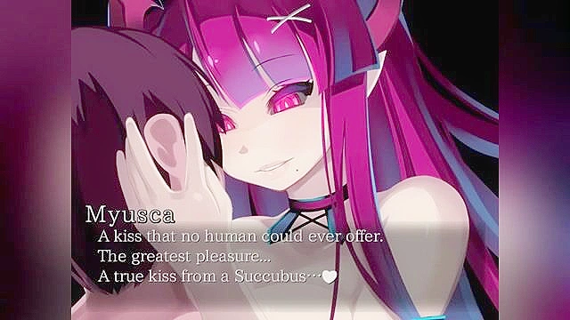 Demon succubus babe kissing and draining life - ASMR