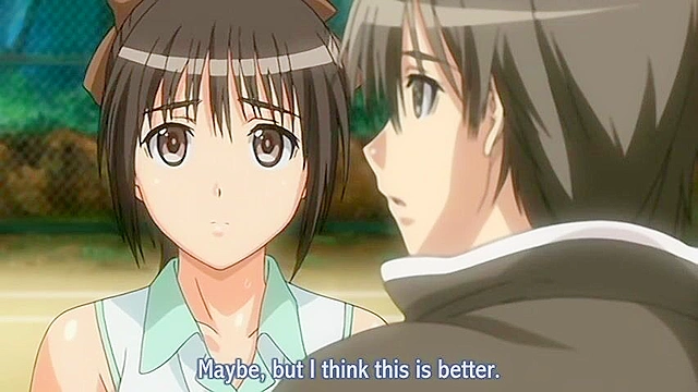 Dirty anime sister talks nasty to her brother and gives him a blowjob and facial