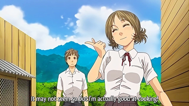 Tayu 2 - Horny anime schoolgirl gives a blowjob out behind the school