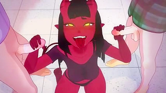 Meru the Succubus 2 - Demon schoolgirl fucks the virgin nerds of the chess club