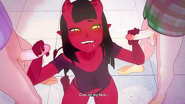 Meru the Succubus 2 - Demon schoolgirl fucks the virgin nerds of the chess club