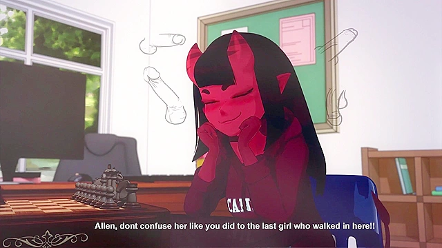 Meru the Succubus 2 - Demon schoolgirl fucks the virgin nerds of the chess club