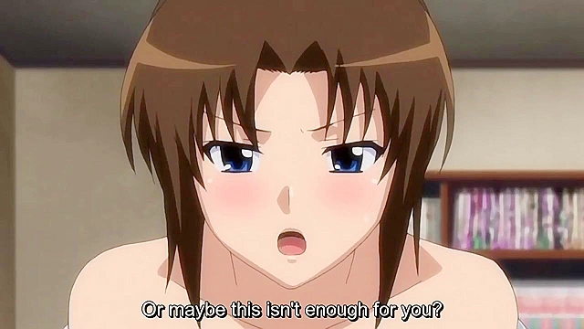 Sporty teen anime girls have an orgy with multiple facials in the school library