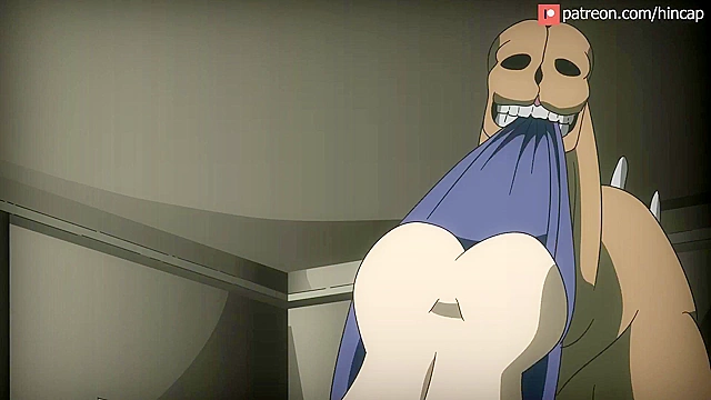 Parasite Eve The stranger - Futa monster attacks with big purple dick