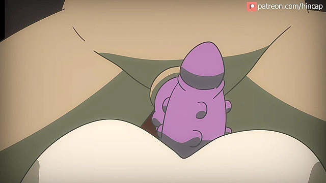 Parasite Eve The stranger - Futa monster attacks with big purple dick