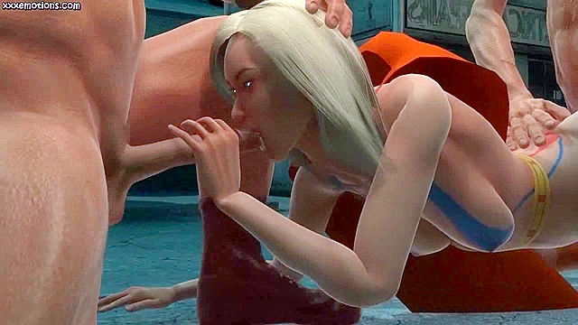 Supergirl stops an attack by fucking the bad guys