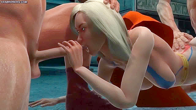 Supergirl stops an attack by fucking the bad guys