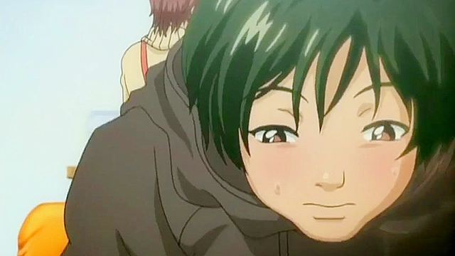 Dirty hentai housewife sucks her lover's dick while he on the phone with wife