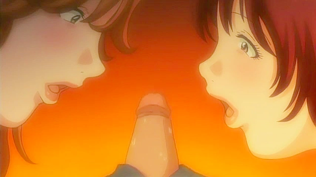 Dirty hentai housewife sucks her lover's dick while he on the phone with wife