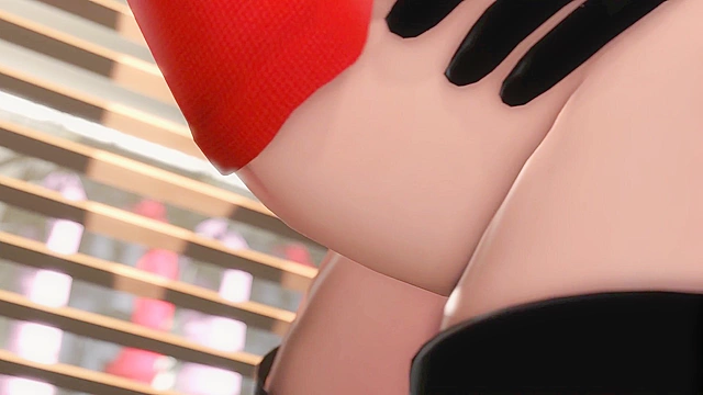 Incredibles Elastigirl Fucks Violet In The Dressing Room with futa cock