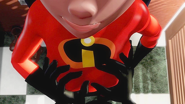 Incredibles Elastigirl Fucks Violet In The Dressing Room with futa cock