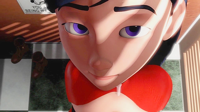 Incredibles Elastigirl Fucks Violet In The Dressing Room with futa cock