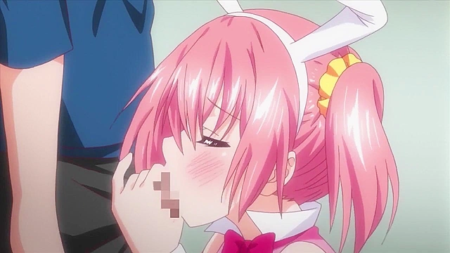 Real Erogame Situation 2 ep2 - Two busty anime girls suck dick till sprayed with cum facial