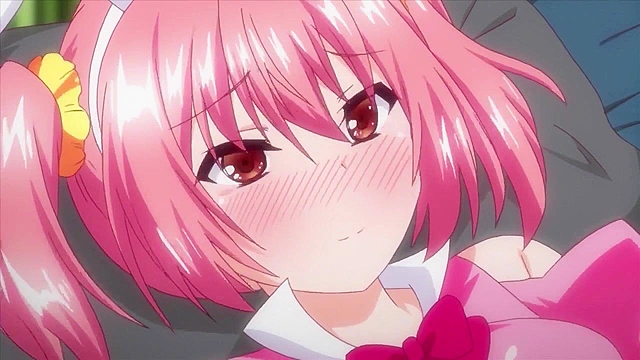 Real Erogame Situation 2 ep2 - Two busty anime girls suck dick till sprayed with cum facial