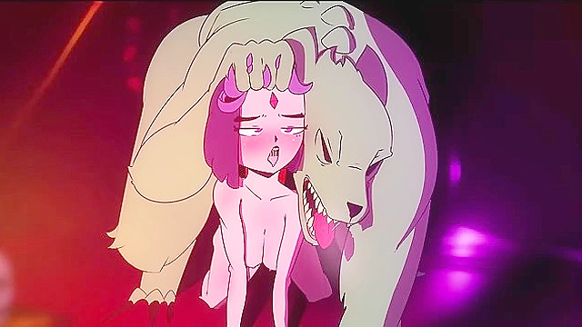 Raven gets fucked doggy style by Beast Boy in wolf form