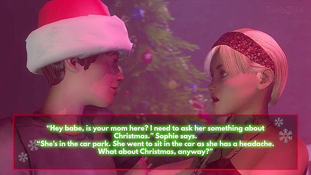 Hot milf seduces a black cock at a christmas party