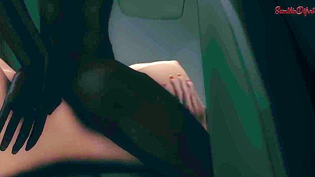 Hot milf seduces a black cock at a christmas party