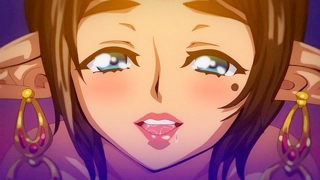 Demon elf succubus and her twin sister give you a hentai double blowjob