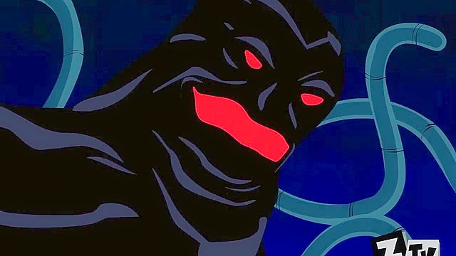 Tentacle monster double penetrates Raven and Starfire