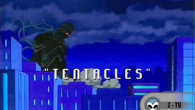 Tentacle monster double penetrates Raven and Starfire