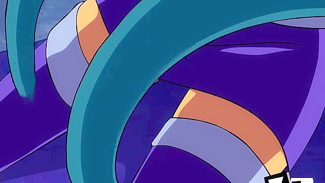 Tentacle monster double penetrates Raven and Starfire