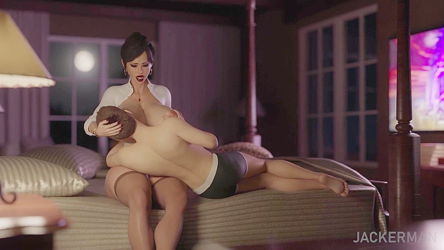 Bedtime Boogey: Aftermath - Horny 3D milf sucks and rides son's cock