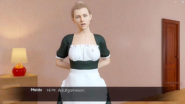 Dirty housewife gives a blowjob while stepson watches on