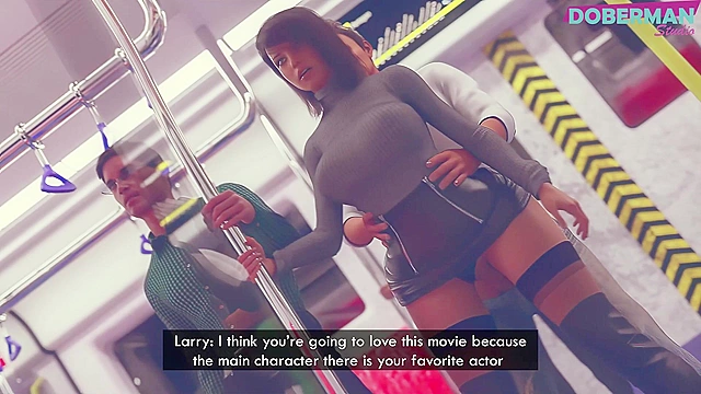 Stranger in the subway cums in slut wife's pussy while husband stands there