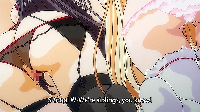 Sister Paradise3 ep2 - Wake up, your hentai double sister blowjob starts now