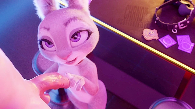 Judy Hoops from zootopia sucks big dick till facial