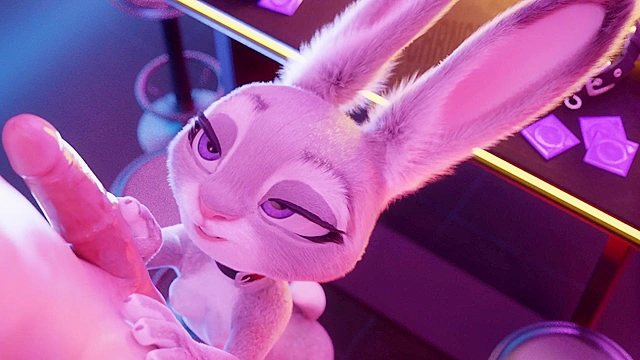 Judy Hoops from zootopia sucks big dick till facial