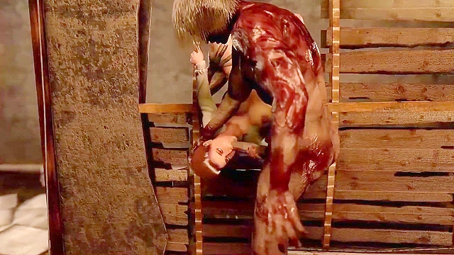 Zombie Attack 3 pt2 - Zombie Attacks unsuspecting police officer and pounds her pussy