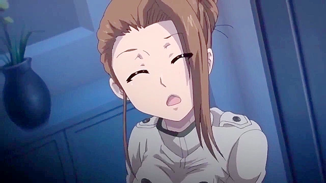 Older sister gives her brother a hentai deepthroat blowjob while parents away