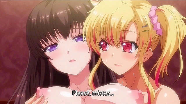 Dirty teen schoolgirl gives a hentai blowjob under the table at a restaurant