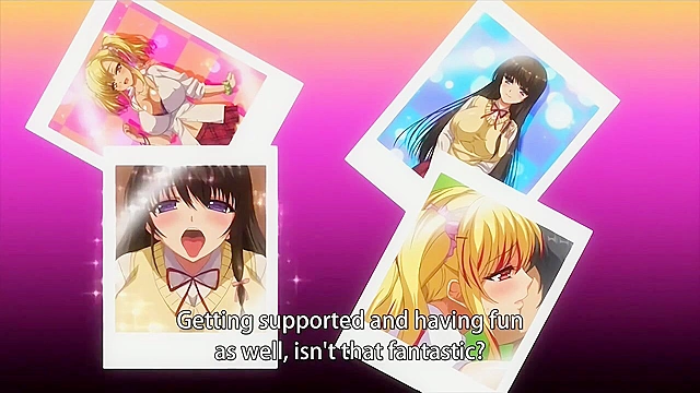 Dirty teen schoolgirl gives a hentai blowjob under the table at a restaurant