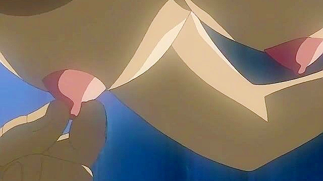 Tied up anime sex slave gets her mouth fucked and throat used