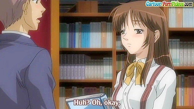 Naughty schoolgirl gets pile driver fucked in the library with squirting orgasm