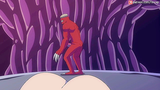 The Ultimate Licker - Pussy licking monster tongue fucks Resident Evil girls