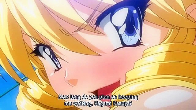 School peeper has three anime schoolgirls riding his dick at once