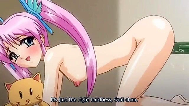 School peeper has three anime schoolgirls riding his dick at once