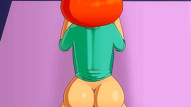 Meg and Lois Griffin take turns riding Steve's cartoon cock