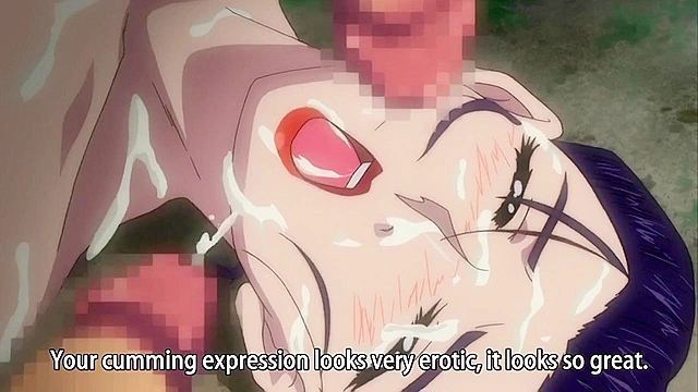 Teen watches while his anime aunt gets gangbanged in the woods