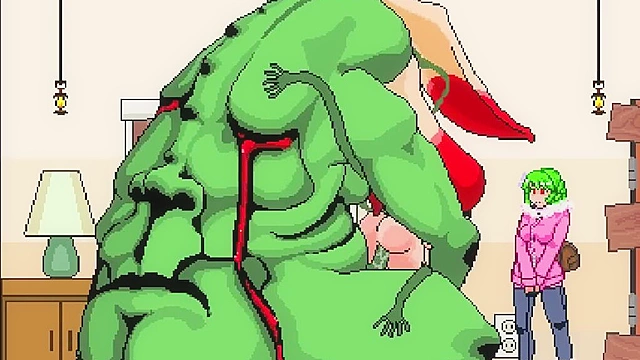 Video game babe gets fucked by all sorts of monsters and beasts