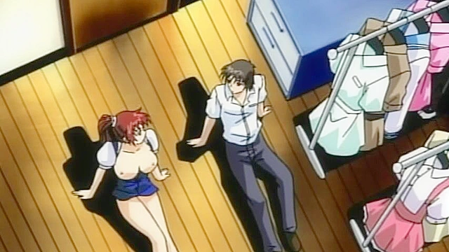 Love is the Number of Keys - School boy gets his cock sucked by a hentai mature woman