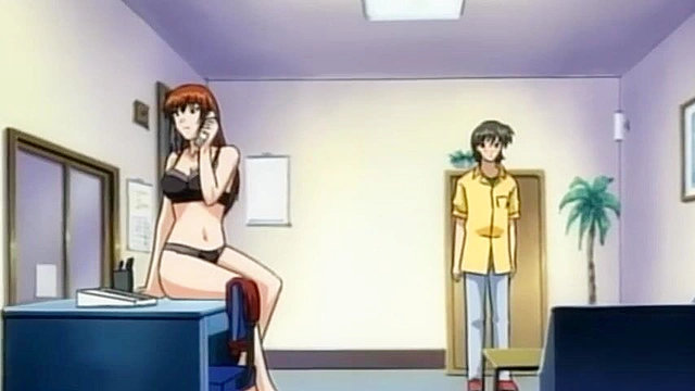 Love is the Number of Keys - School boy gets his cock sucked by a hentai mature woman