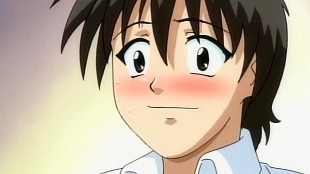 Love is the Number of Keys - School boy gets his cock sucked by a hentai mature woman