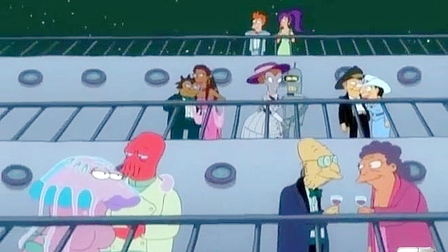 Futurama Fry finally gets to fuck Leela on a ship