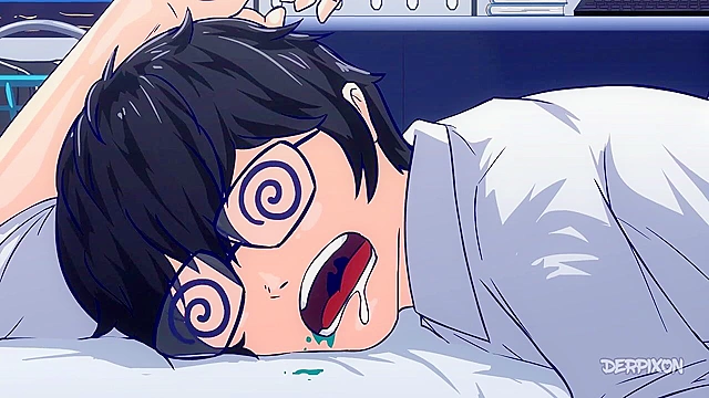 Persona 5 HeartSwitch - Nerdy gamer girl banged hard while playing VR game - cartoon porn